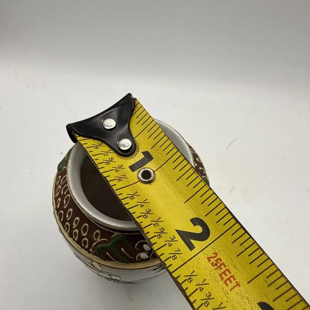 Vintage Japanese Satsuma Style Miniature Vase Geisha Hand Painted Gold 4” *